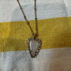 Kendra Scott sold out Gold White Heart Pendant Necklace